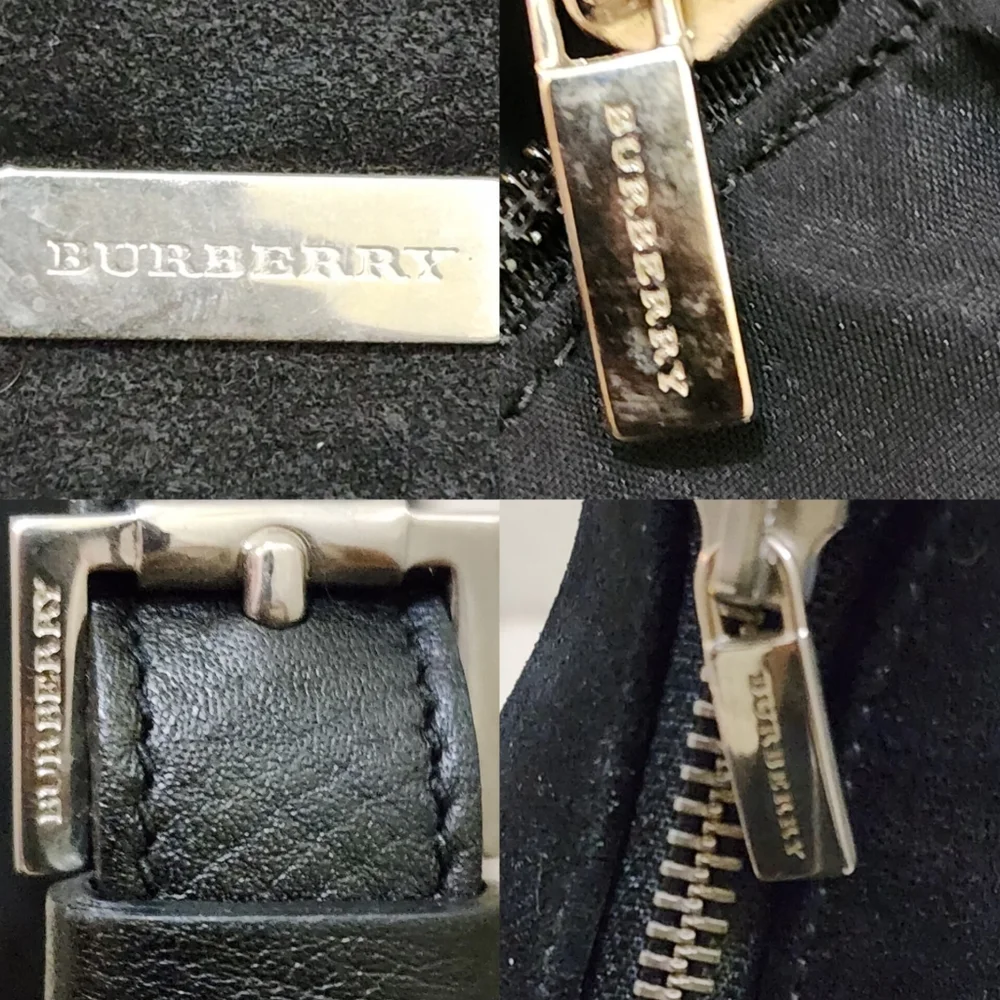 Burberry BLACK HOBO LARGE SUEDE/LEATHER BIG VINTAGE BAG AUTHENTIC VINTAGE